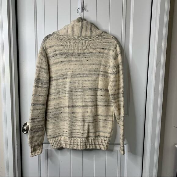 Schott NYC Italian Yarn Shawl Collar wool blend sweater cardigan size small men - Picture 2 of 5